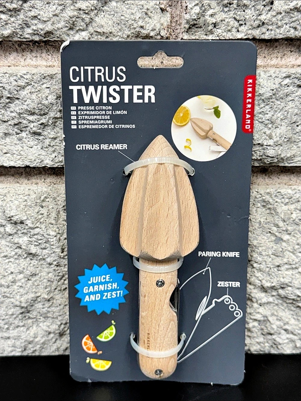 Kikkerland Citrus Twister Citrus Reamer Zester Tool NWT
